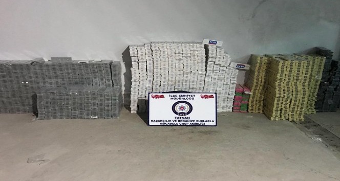 Tatvan’da 26 bin 500 paket kaçak sigara ele geçirildi