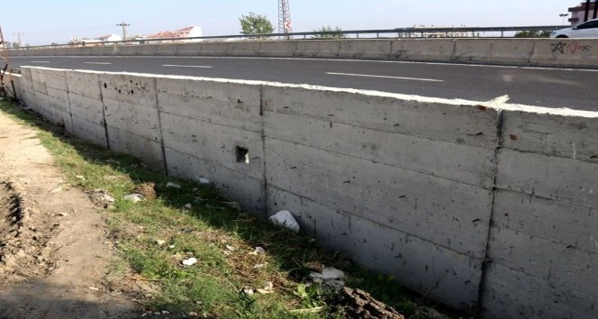 Çerkezköy’de 630 Metre istinat duvarı yapıldı