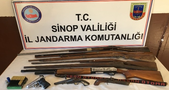 Sinop’ta kaçak silah operasyonu