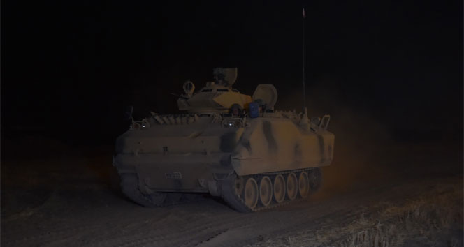 Habur’daki tatbikatta tanklardan gece manevrası