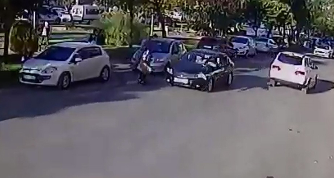 Çorlu’da otomobilin öğrenciye çarptığı kazanın güvenlik kamera kayıtları ortaya çıktı