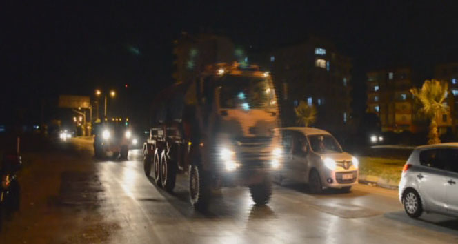 Suriye sınırına askeri araç sevkiyatı devam ediyor