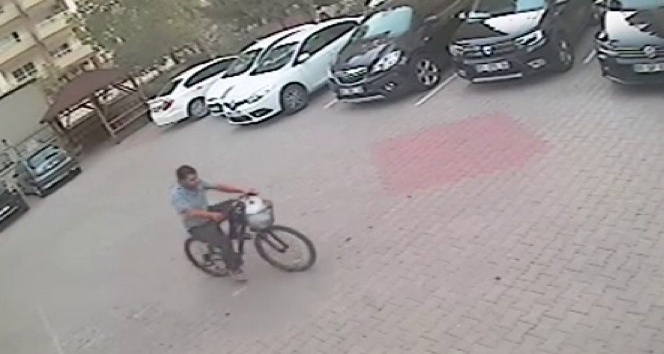 Bisiklet hırsızı polisten kaçamadı