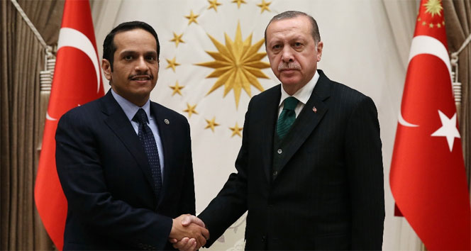 Cumhurbaşkanı Erdoğan, Katar Dışişleri Bakanını kabul etti