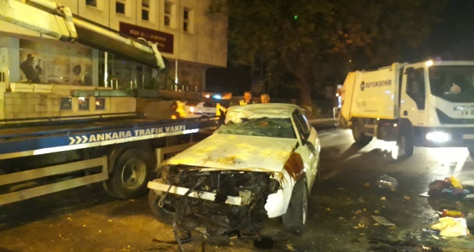 Ankara’da trafik kazası! 3 yaralı