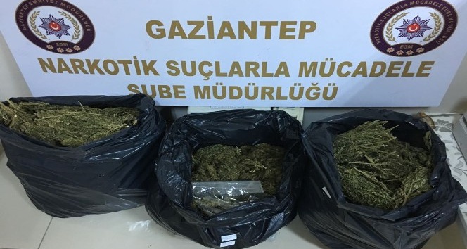 Gaziantep’te 20 kilogram uyuşturucu ele geçirildi