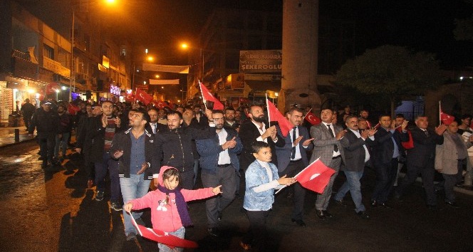 Kilis’te yağmur altında Cumhuriyet coşkusu