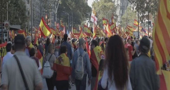 İspanya’da birlik yanlıların gösterisi sona erdi