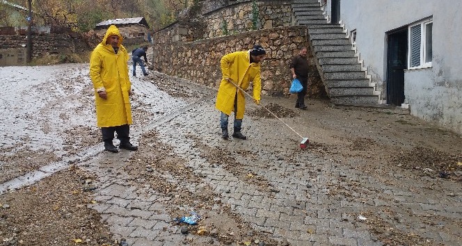 Şemdinli Belediyesinden yol temizliği
