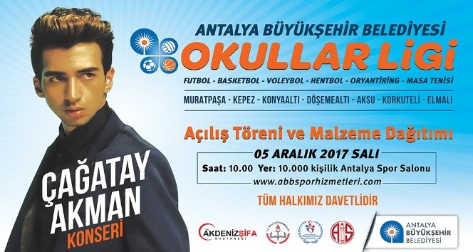 Okullar Ligi heyecanı Çağatay Akman konseriyle başlıyor