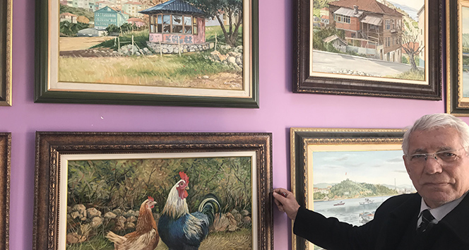 71 yaşındaki ressam fırçasıyla Alaplı’yı tanıtıyor