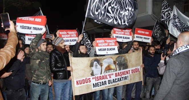 İstanbul ABD Konsolosluğu önünde Kudüs eylemi