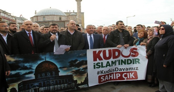 Giresun’da Cuma Namazı çıkışı ’Kudüs’ protestosu i