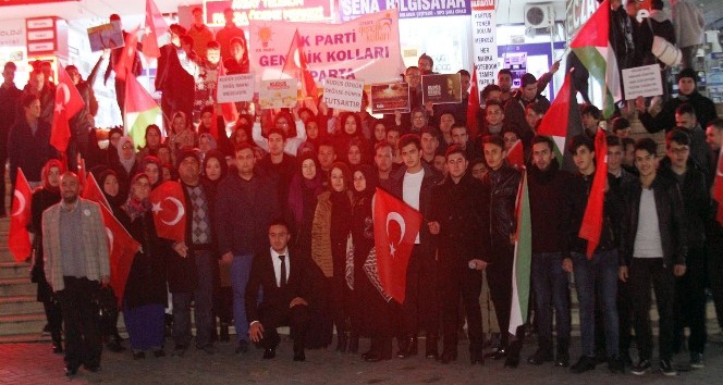 Isparta AK Gençlik’ten Kudüs protestosu