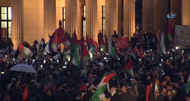 Berlin’de Trump&#039;ın Kudüs kararı protesto edildi