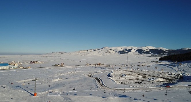 Sarıkamış Cıbıltepe Kayak Merkezi havadan görüntülendi