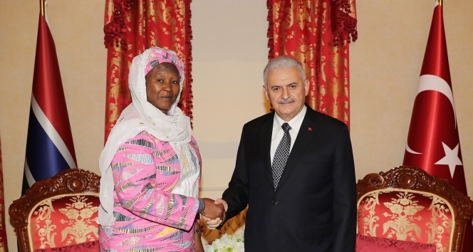 Başbakan Yıldırım, Gambiya Cumhurbaşkanı Yardımcısı ile bir araya geldi