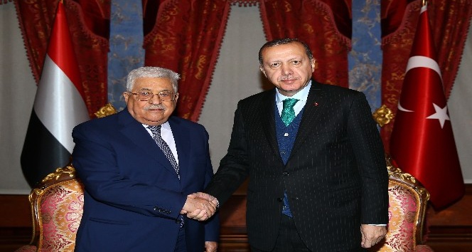 Cumhurbaşkanı Erdoğan, Filistin Devlet Başkanı Abbas’la görüştü