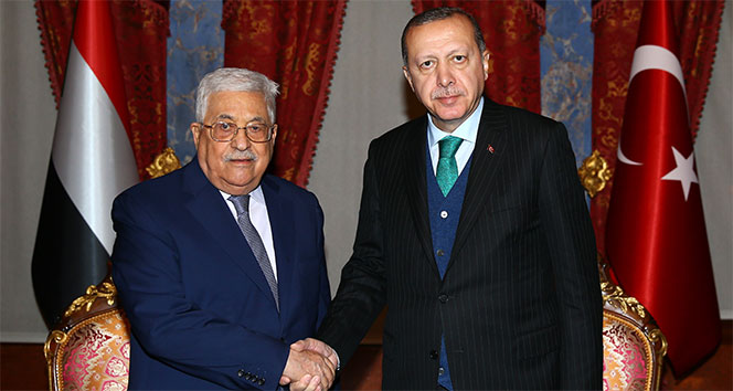 Cumhurbaşkanı Erdoğan, Filistin Devlet Başkanı Abbas&#039;la görüştü