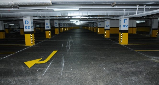 Cacabey Otoparkı yeni görünümü çalışmaları tamamlandı