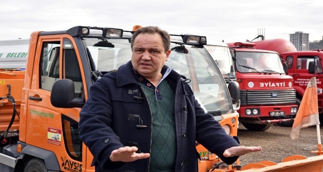 Giresun Belediyesi’nin karla mücadele hazırlıkları devam ediyor