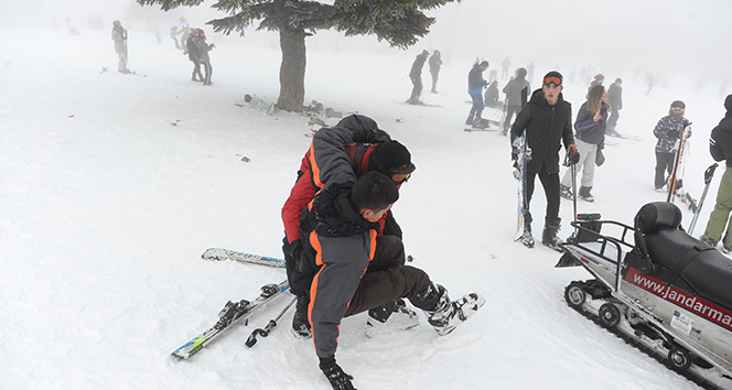 Uludağ’da acemi kayakçı tehlikesi |Bursa haberleri