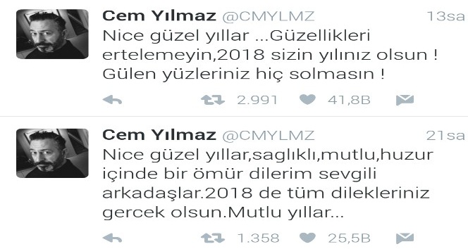 Ünlü isimlerin yeni yıl mesajları