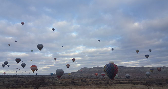 Kapadokya’da balonlar havalandı