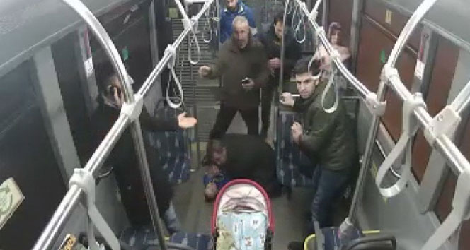 Bebeği hayata döndüren otobüs şoförü kamerada