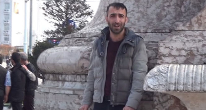 Taksim’de genç adam benzin döküp kendini yakmaya çalıştı