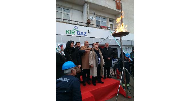 Mucur ve Kaman İlçesinde doğalgazın ilk ateşi yandı