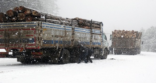 Domaniç’te kar yağışı ve sis ulaşımı zorlaştırıyor
