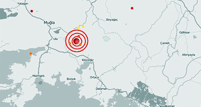 Muğla&#039;da 3,6 büyüklüğünde deprem