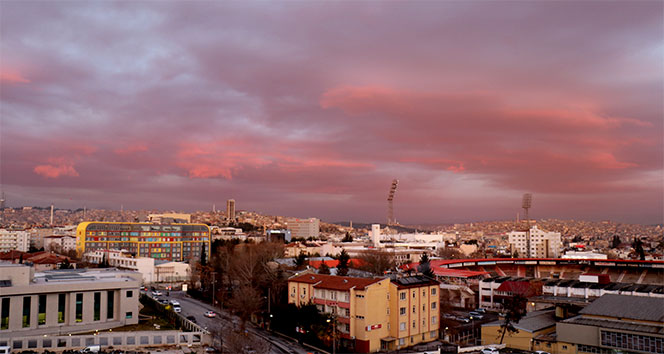 Gaziantep&#039;te rengarenk gün batımı
