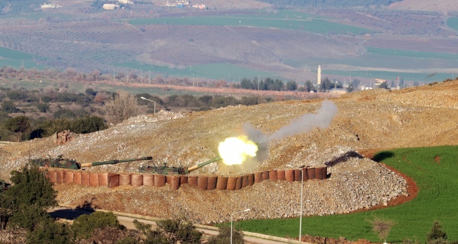 TSK, Afrin'deki mevzileri obüslerle vuruyor