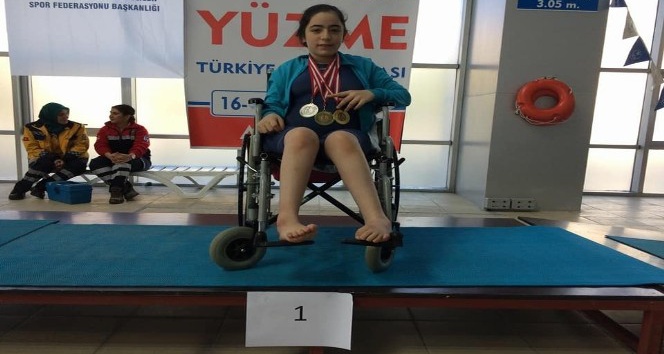 Yüzücü Neslihan Kılıçoğlu’ndan 5 Türkiye birinciliği, 1 ikincilik