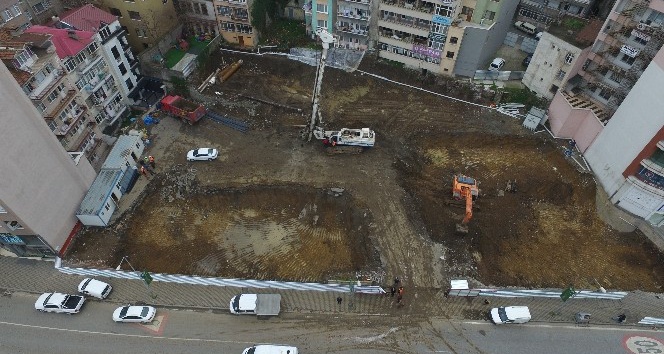 Trabzon’da tam otomatik katlı otoparkın yapımına başladı