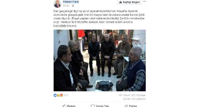 Roketli saldırıda hayatını kaybeden Muzaffer Aydemir’in, bir gün önce "Şehit olsam" dediği ortaya çıktı