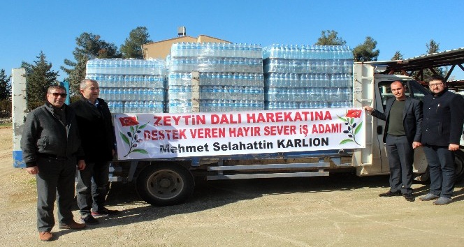 İşadamı Karlıon’tan Mehmetçiğe su desteği