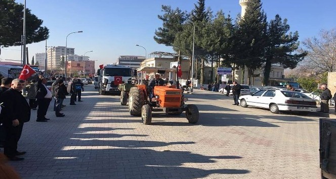Düziçi’de Zeytin Dalı Harekatı’na destek konvoyu