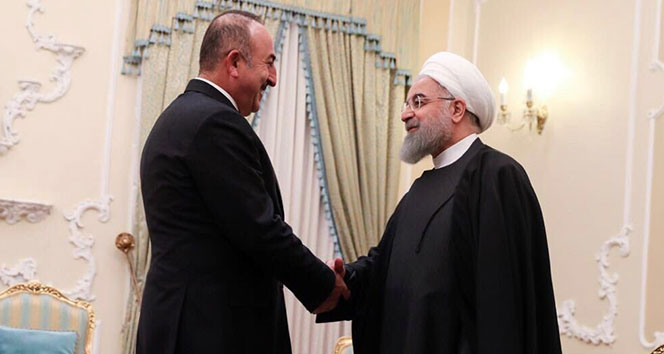 Dışişleri Bakanı Çavuşoğlu, İran Cumhurbaşkanı Ruhani ile görüştü