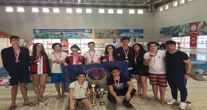 Yüzmede il şampiyonu TED Koleji Lisesi oldu