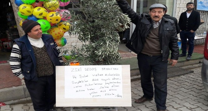 Esnaf Sevgililer Günü’nü Vatan Askerleri Günü yaptı