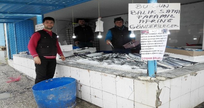 Hisarcık’lı balıkçı bir günlük hasılatını Afrin’e bağışladı
