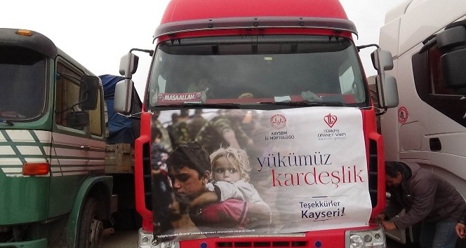 Suriye’ye 24 tırlık gıda yardımı