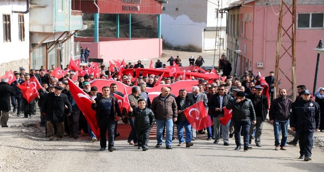 Binlerce vatandaş Afrin Operasyonuna destek için yürüdü