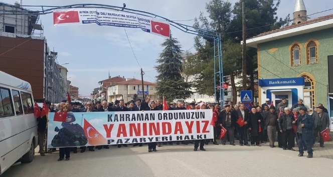 Pazaryeri halkından Afrin’e destek yürüyüşü