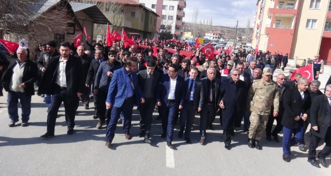 Doğanşehir’de Mehmetçiğe destek yürüyüşü