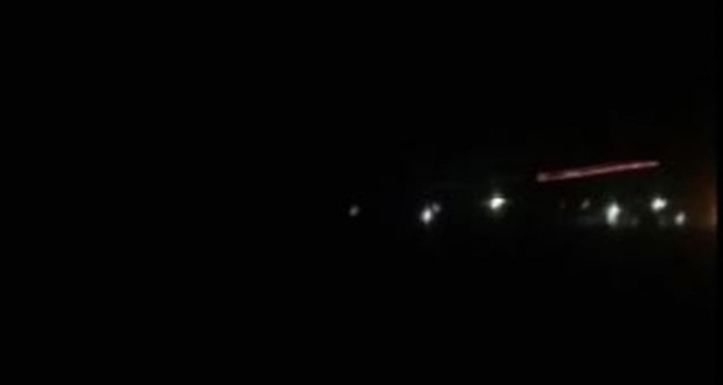 Telabyad’daki teröristlerin gece boyu açtığı taciz ateşi kamerada