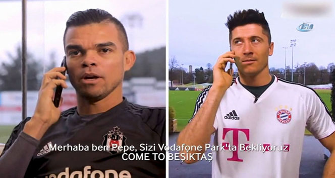 Pepe ve Negredo’dan Lewandowski’ye telefon